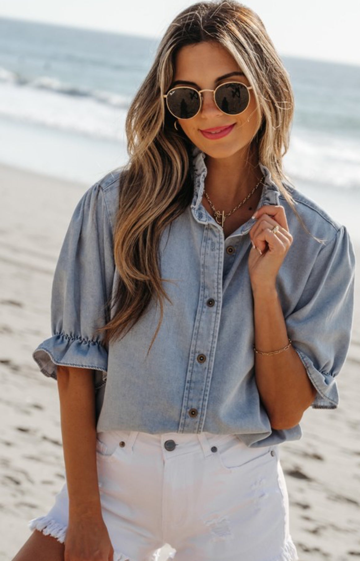Blue Jean Button Up