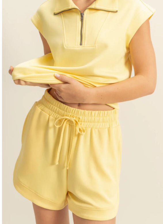 Mock Neck Zip Up Sleeveless Top
